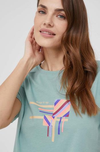 Bavlněné tričko Answear Lab tyrkysová barva