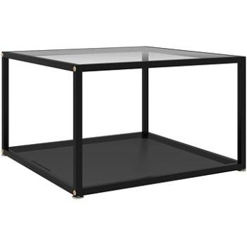 SHUMEE 322891 Coffee Table Transparent and Black 60 × 60 × 35 cm Tempered Glass, 322891 (322891)