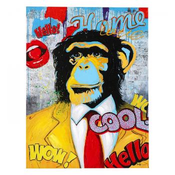 Ručně malovaný obraz Show Monkey 120×90 cm
