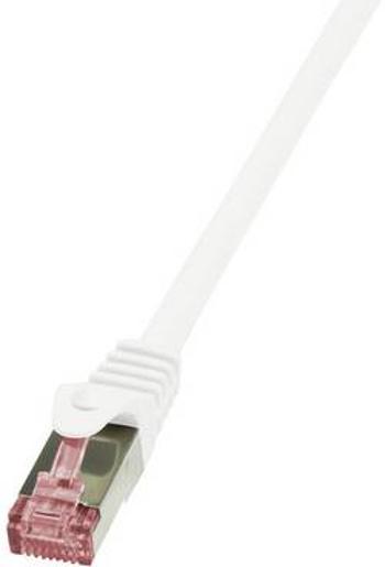 Síťový kabel RJ45 LogiLink CQ2061S, CAT 6, S/FTP, 3.00 m, bílá