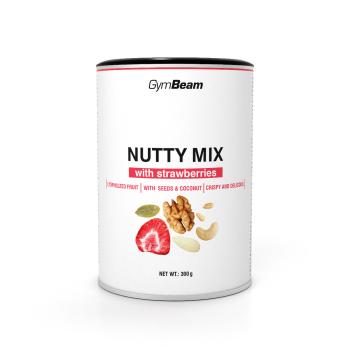 Nutty Mix s jahodami 300 g - GymBeam