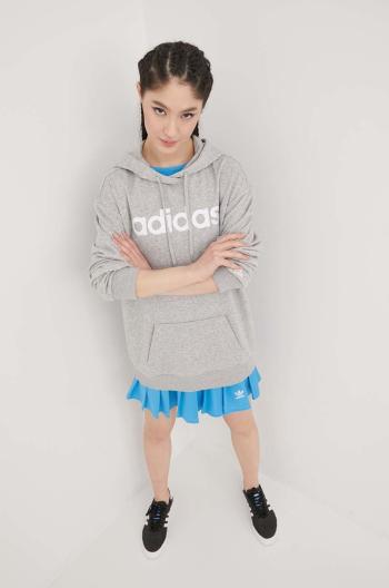 Mikina adidas HD1755 dámská, šedá barva, melanžová