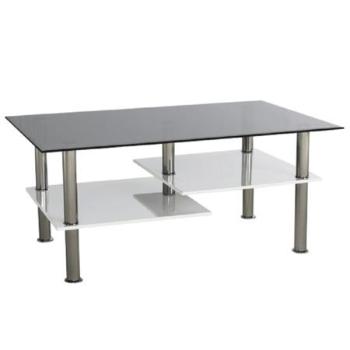 Kondela Konferenční stolek, bílá extra vysoký lesk HG / sklo, SVEN
