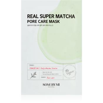 Some By Mi Clinical Solution Super Matcha Pore Care Mask pečující plátýnková maska pro stažení pórů a matný vzhled pleti 20 g