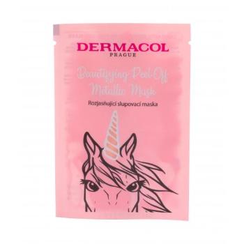 Dermacol Beautifying Peel-off Metallic Mask Brightening 15 ml pleťová maska pro ženy na všechny typy pleti; na rozjasnění pleti