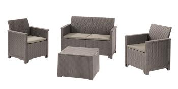 EMMA 2 seaters sofa set - Allibert Cappuccino