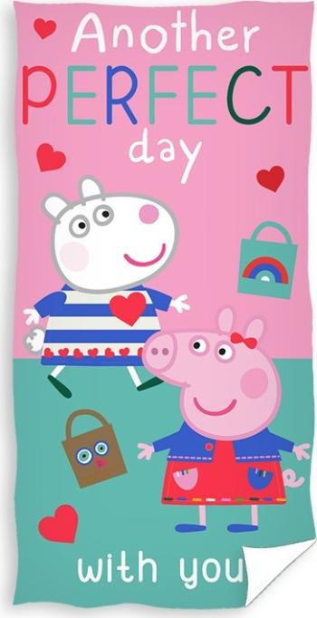 RŮŽOVO-MODRÁ DĚTSKÁ OSUŠKA PEPPA PIG 70X140 CM Velikost: ONE SIZE