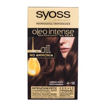 Syoss Oleo Intense Permanent Oil Color 50 ml barva na vlasy pro ženy 4-18 Mokka Brown na barvené vlasy