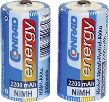 Akumulátor Conrad energy, NiMH , C, 2200 mAh, 2 ks