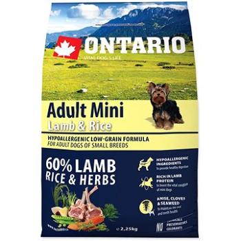 Ontario Adult Mini Lamb & Rice 2,25kg (8595091780181)