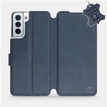 Flip pouzdro na mobil Samsung Galaxy S21 Plus 5G - Modré - kožené -   Blue Leather (5903516618774)