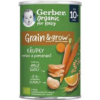 GERBER Organic křupky s mrkví a pomerančem 35 g (8445290321435)