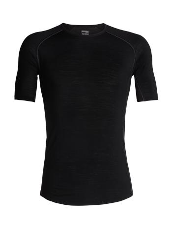 pánské merino triko krátký rukáv ICEBREAKER Mens 150 Zone SS Crewe, Black velikost: XL