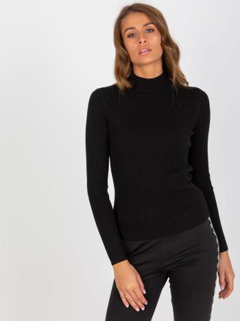 ČERNÝ ŽEBROVANÝ ROLÁK -NM-SW-J52019-1.37-BLACK Velikost: ONE SIZE