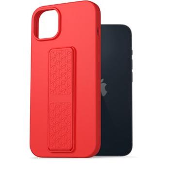 AlzaGuard Liquid Silicone Case with Stand pro iPhone 14 Plus červené (AGD-PCSS0030R)