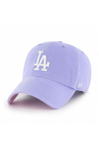Čepice 47brand Los Angeles Dodgers fialová barva, s aplikací