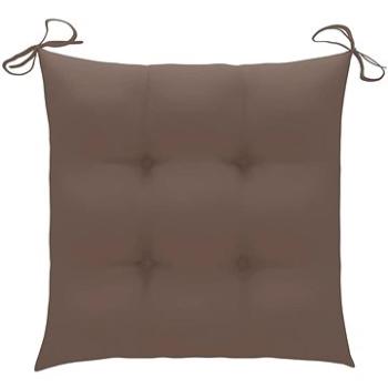 Podušky na židle 4 ks taupe 50 x 50 x 7 cm textil (314921)