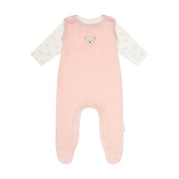 Steiff Romper set silver pink