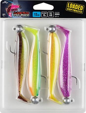 Fox rage gumová nástraha zander pro shad loaded mixed uv colour pack - 12 cm 12 g 4/0