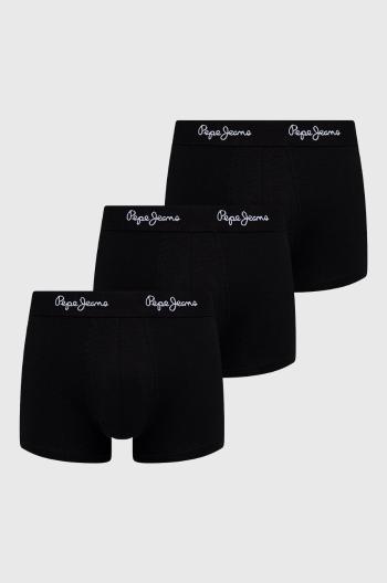 Boxerky Pepe Jeans Wray (3-pack) pánské, černá barva