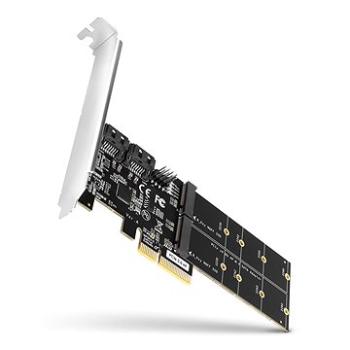 AXAGON PCES-SA4M2, 2x internal SATA 6G port + 2x SATA M.2 slot, PCIe controller (PCES-SA4M2)