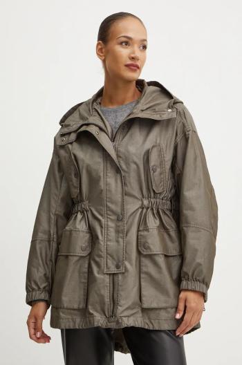 Parka Weekend Max Mara dámská, zelená barva, přechodná, oversize, 2425076016600