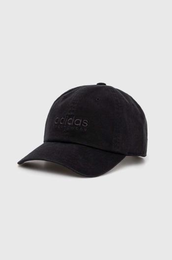 Bavlněná baseballová čepice adidas černá barva, IT4641