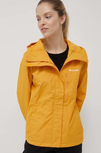 Outdoorová bunda Columbia Hikebound oranžová barva, přechodná
