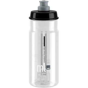 Elite Cyklistická láhev na vodu JET CLEAR grey logo 550 ml (8020775036013)
