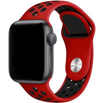 Eternico Sporty pro Apple Watch 42mm / 44mm / 45mm / Ultra 49mm Pure Black and Red (AET-AWSP-BlRe-42)