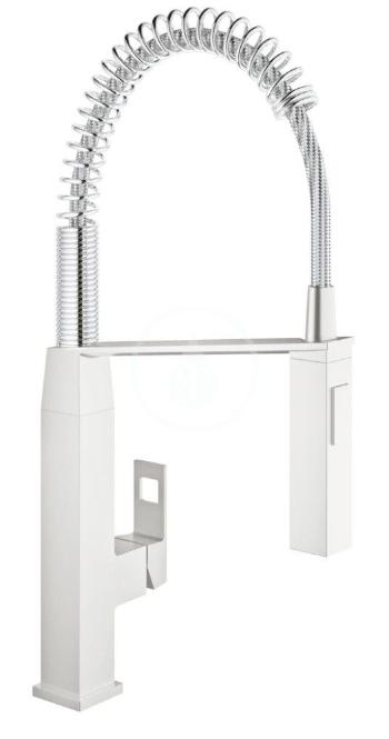 GROHE Eurocube Dřezová baterie s flexibilním ramenem a sprškou, supersteel 31395DC0