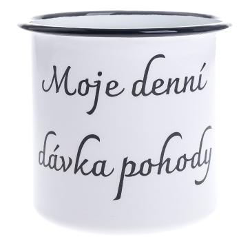 Smaltový hrnek "Moje denní dávka pohody", 1 l