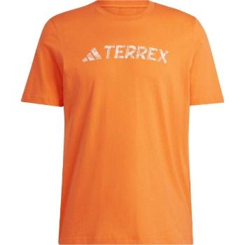 adidas TERREX CLASSIC LOGO TEE Pánské triko, oranžová, velikost