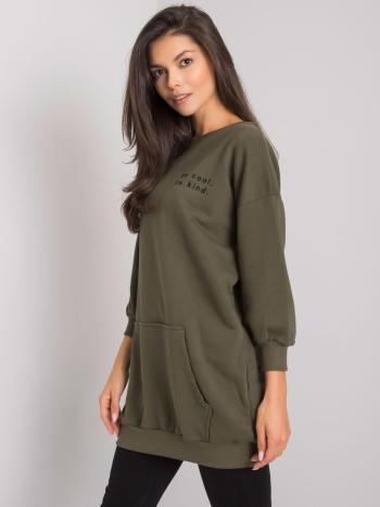 KHAKI DÁMSKÁ MIKINA BEZ KAPUCE RV-BL-6934.57P-KHAKI Velikost: ONE SIZE