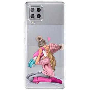 iSaprio Kissing Mom - Blond and Girl pro Samsung Galaxy A42 (kmblogirl-TPU3-A42)