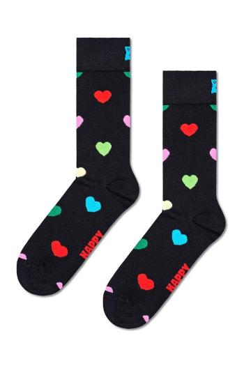 Ponožky Happy Socks Heart Sock černá barva, P001521