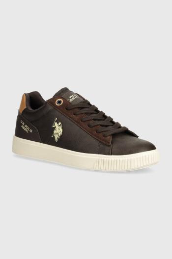 Sneakers boty U.S. Polo Assn. TYMES hnědá barva, TYMES006M/CYN1