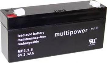 Olověný akumulátor multipower PB-6-3,3-4,8 MP3,3-6, 3.3 Ah, 6 V