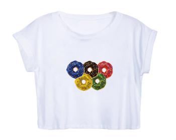 Dámské tričko Organic Crop Top Donut olympics