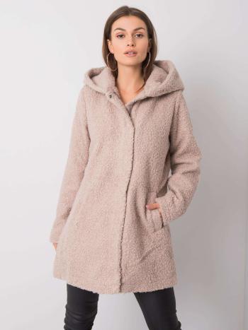 Béžový dámský kabát s kapucí D46008W43301AVEN-beige Velikost: M