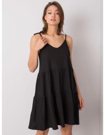 Dámské šaty s volánem Manon RUE PARIS černé 
