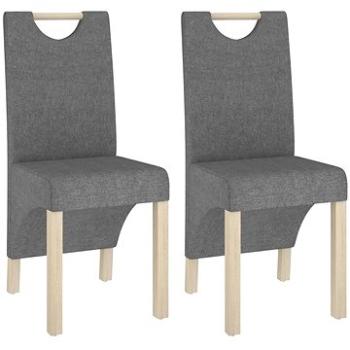 Jídelní židle 2 ks světle šedé textil, 336959 (336959)