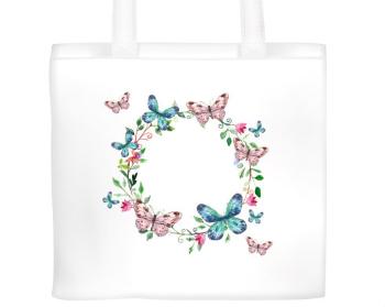 Plátěná nákupní taška Rámeček z motýlů