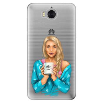 Odolné silikonové pouzdro iSaprio - Coffe Now - Blond - Huawei Y5 2017 / Y6 2017