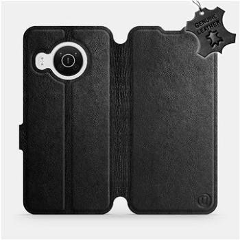 Kožené flip pouzdro na mobil Nokia X20 - Černé - Black Leather (5903516741199)