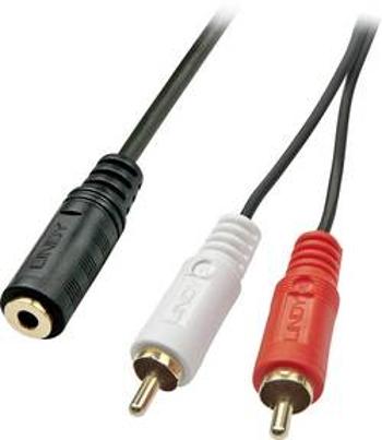 Cinch / jack audio adaptér LINDY 35677, černá