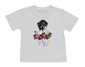 Tričko pro miminko Dívka s motýly