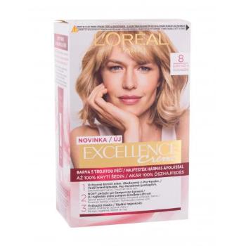 L'Oréal Paris Excellence Creme Triple Protection 48 ml barva na vlasy poškozená krabička 8 Natural Light Blonde na blond vlasy; na všechny typy vlasů