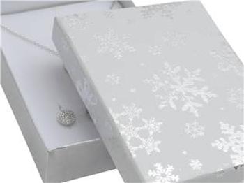 Šperky4U Vánoční dárková krabička na soupravu - bílá - KR0377-WH