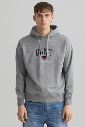 MIKINA GANT D.2 RETRO SHIELD SWEAT HOODIE šedá M